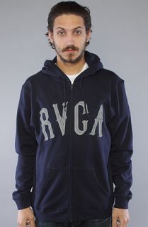 RVCA The RVCA Shadow Zip Up Hoody in Navy