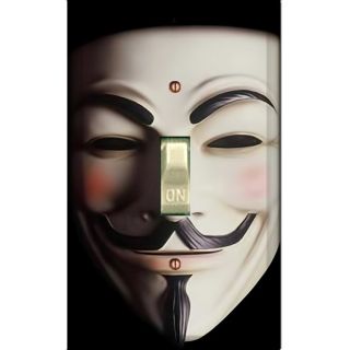 Guy Fawkes Mask Single Decorated Light Switch Cover DS 114