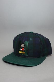 Vintage Deadstock Mickey Mouse Twill Snapback HatNvy PlaidForest