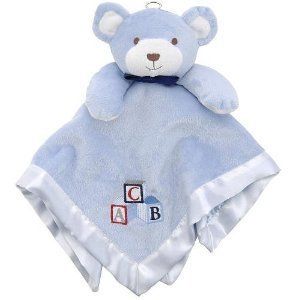 FAO Schwarz Security Blanket Snuggle Buddy Bear BLUE BRAND NEW