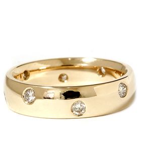 14k Yellow Gold Comfort Fit Polished Wedding Ring Eternity Band