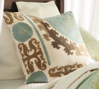  BARN SUZANI EMBROIDERED 26 EURO PILLOW COVER, COOL, BACKORDERED AT PB