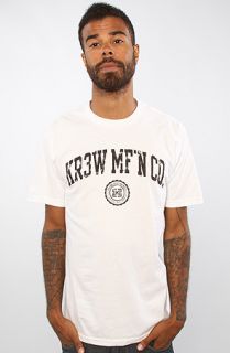 KR3W The MFn Co Regular Tee in White Concrete