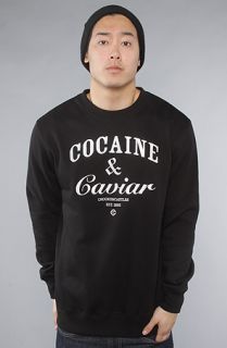 Crooks and Castles The Coca Caviar Crewneck Sweatshirt in Black