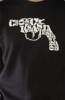 Crooks and Castles The Snub Text Crewneck Sweatshirt in Black