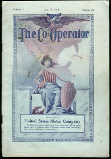 United States Motor Co The Co Operator 6 15 1910 Pathfinder Columbia