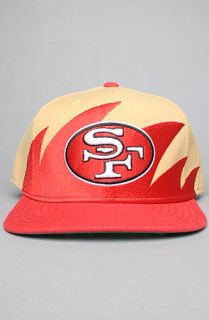 The San Francisco 49ers Sharktooth Snapback Hat in Red & Gold