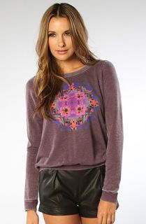 Chaser The Kaleidoscope Poppy Cross Back Pullover Sweatshirt in