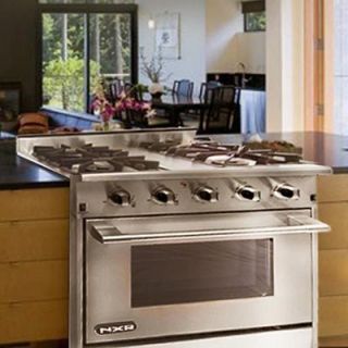  Steel Professional Style Gas Range 4 2 Cubic Foot Oven