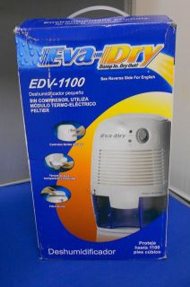 Eva Dry EDV1100 Electric Petite Mini Dehumidifier Whisper Technology