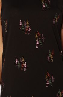 Mad Love The Esqueleto Lace Up Tee Dress in Skeleton