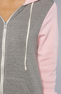 Alternative Apparel The Butler Hoody in Gray and Pink