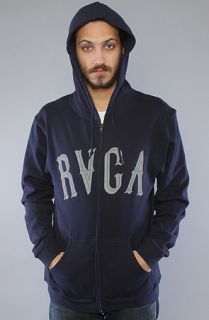 RVCA The RVCA Shadow Zip Up Hoody in Navy