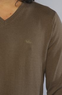 RVCA The Elroy VNeck Sweater in Military Green