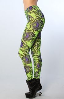 Leah McSweeney The All Over Peacock Leggings in LimelifeExclusive