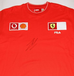 Felipe Massa Autographed Ferrari F1 T Shirt COA