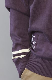 LRG The Stay Foul VNeck Sweater in Plum