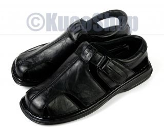 aldo men leather fisherman sandals shoes black 7 5