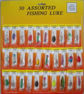 30 Spinner Super New Fishing Lure Pike Salmon Bass T1