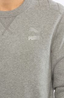 Puma The Fabric Mix Crew Sweatshirt in Gray