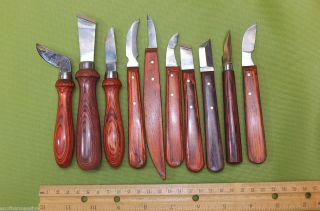 SET OF 10 NEW WOOD CARVING TOOLS WHITTLING KNIVES