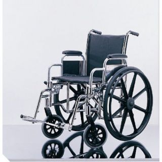 medline excel wheelchair 18 w full arms foot rests proud to be an