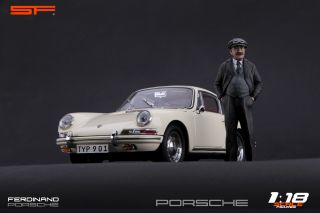 18 Ferdinand Porsche Racing Very RARE Figure for Autoart Exoto CMC