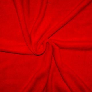 Solid Red Polar Fleece Fabric by The Yard