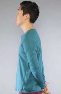 All Day The LS Henley in Teal Speckle