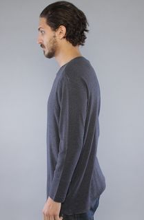 RVCA The Rambler Henley in Dark Navy Heather