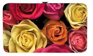 Harold Feinstein i Flower Yellow Orange Pink Rose Roses Flat Wallet