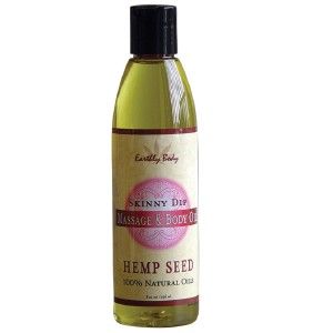 Earthly Body Hemp Seed Massage Oil Skinny DIP 8 Oz