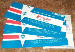 Vintage Used Icelandic Airline Tickets From 1971 NY to Luxemburg