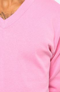  solid v neck pullover sweater knit in hot pink $ 80 00 converter share