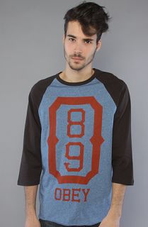 Obey The O89 Mock Twist Raglan in Dark Blue