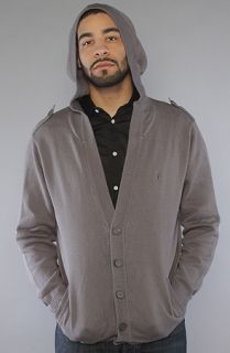 Sneaktip The Hooded Cardigan in Gray Concrete