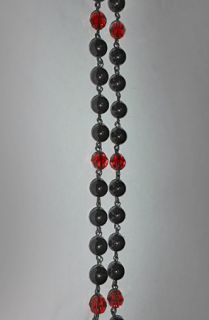 Custom Crystalz The Black Onyx and 10MM Swarovski Crystals Rosary in
