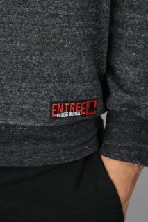 Entree Entree LS Teddy Patch Charcoal Premium V Neck