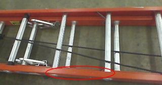  lb Duty Rating Fiberglass Flat D Rung Extension Ladder 40 Ft