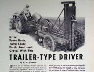   TRAILER TYPE DRIVER TAMPER Artcle Drive Fence Posts Tamp Loose Soil
