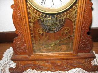 Vintage Waterbury Festus Gingerbread Kitchen Clock