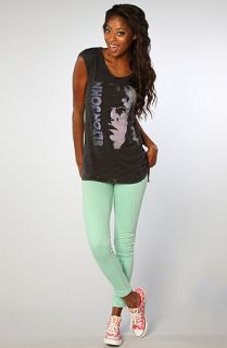 Chaser The Elton John Stare Drape Back Tee in Black