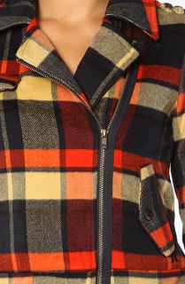 Hurley The Quiet Rebel Plaid Jacket in Pinata Red