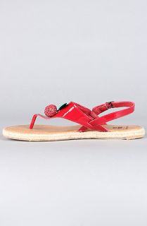 Hush Puppies The Anna Sui x Hush Puppies Cherry Toe Post Sandal in Red