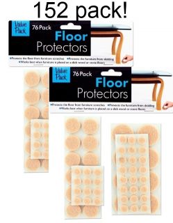 152 PK Furniture Floor Scratch Protector Pads Set Self Adhesive Chair