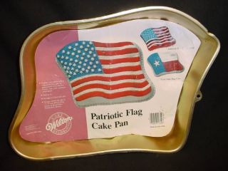 Wilton AMERICAN FLAG cake pan TEXAS STATE mold PATRIOTIC tin INSERT