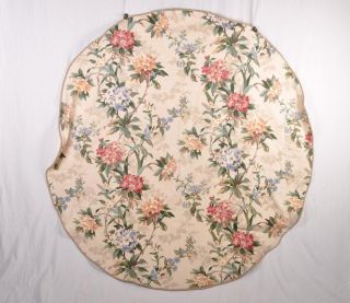 Floral Cotton Decorative Round Accent Table Cover
