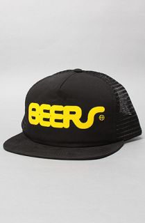 HUF The Beers Trucker Hat in Black Concrete