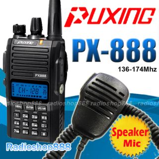  Radio PX888 VHF 136 174 MHz Radio Ferr Earpiece with Mic