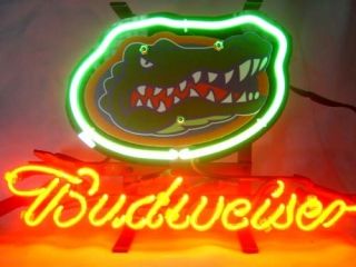 Florida Gators Budweiser Beer Neon Light Sign IF036
